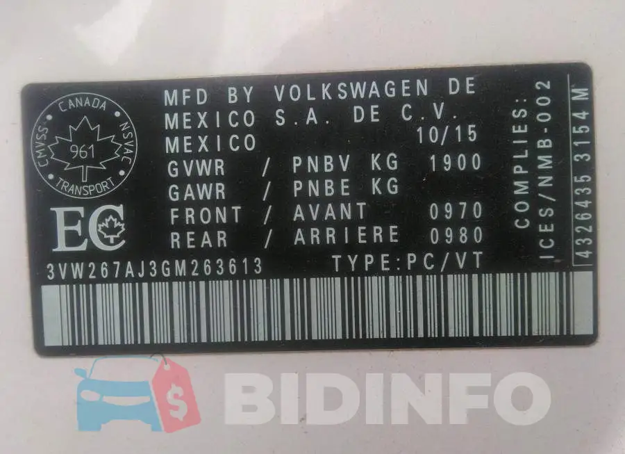 3VW267AJ3GM263613 Photo# 9
