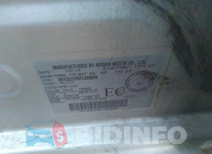 3N1CE2CP6FL355529 Photo# 9