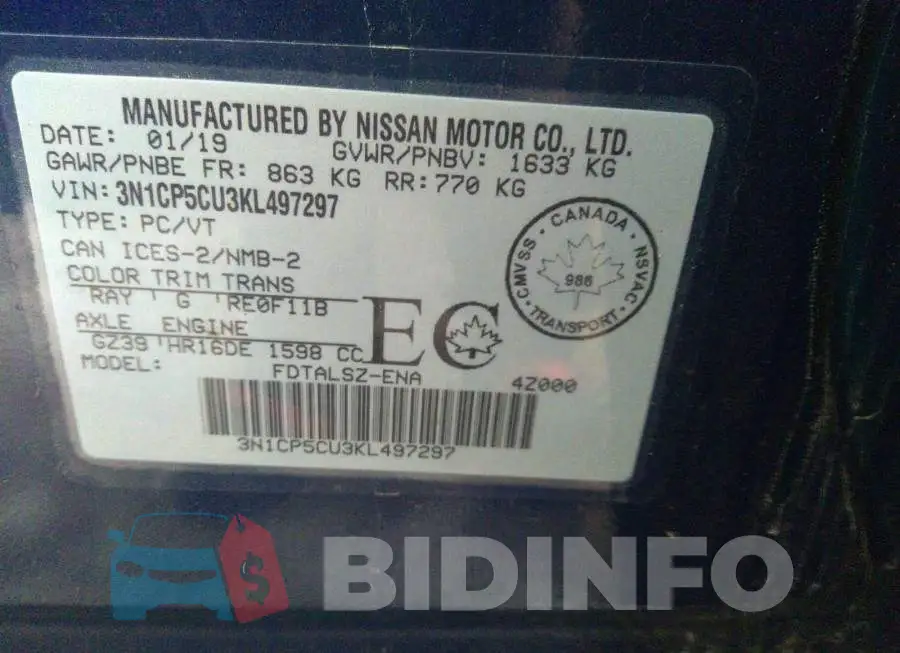 3N1CP5CU3KL497297 Photo# 9
