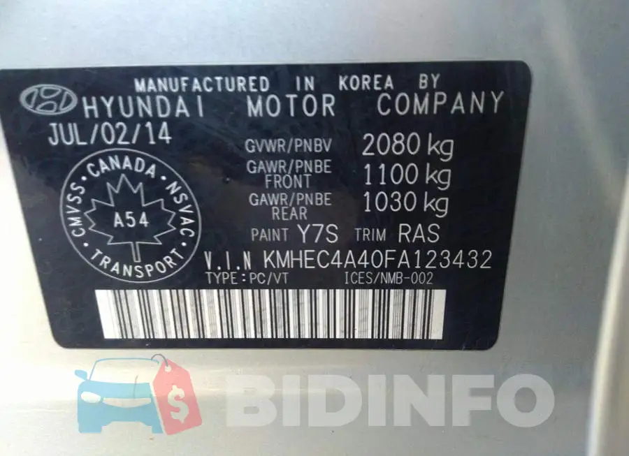 KMHEC4A40FA123432 Photo# 9