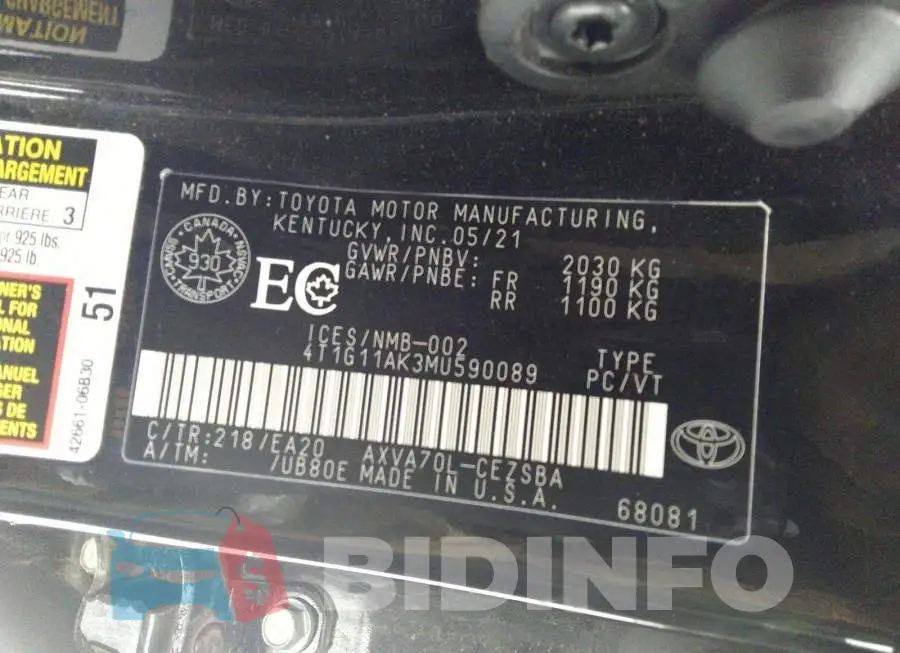 4T1G11AK3MU590089 Photo# 9