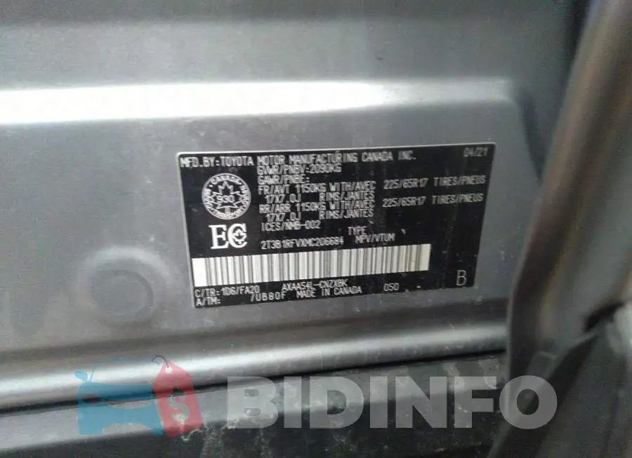 2T3B1RFVXMC206684 Photo# 9