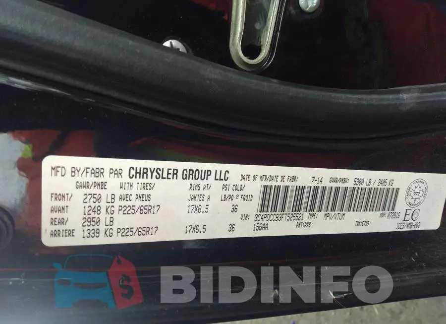 3C4PDCCB3FT525521 Photo# 9