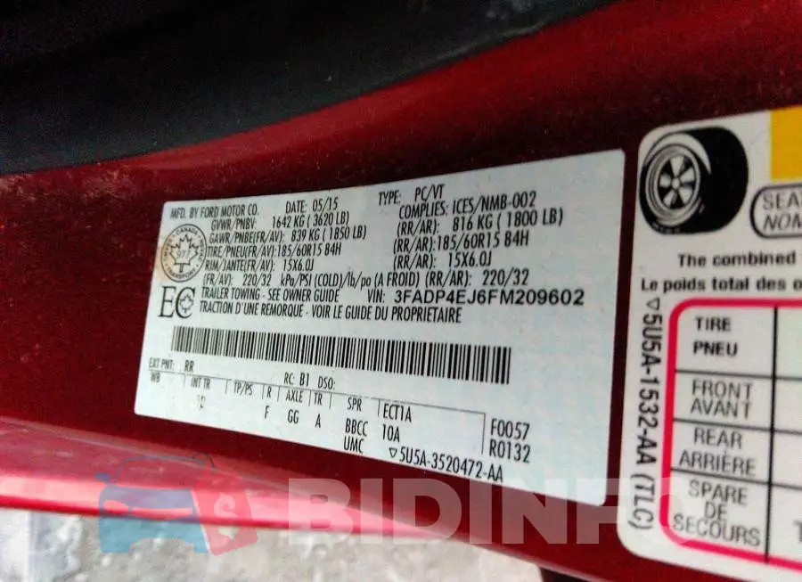 3FADP4EJ6FM209602 Photo# 9