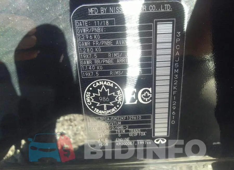 3PCAJ5M32KF129610 Photo# 9