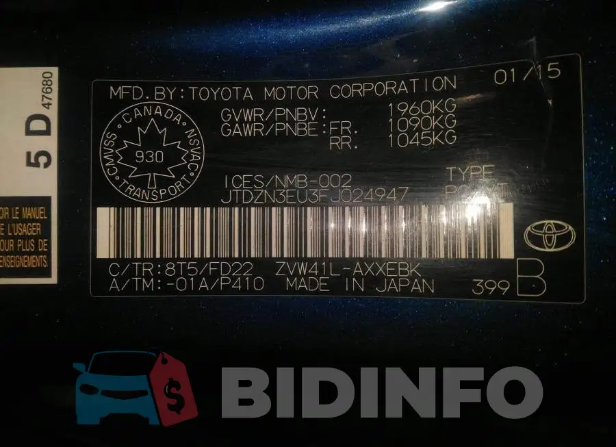 JTDZN3EU3FJ024947 Photo# 9