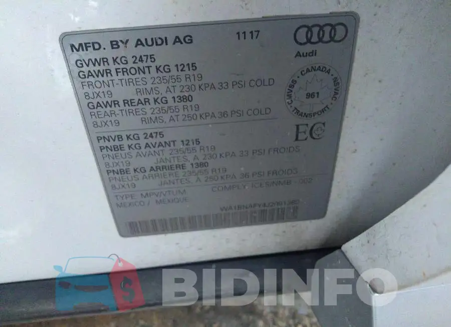 WA1BNAFY4J2091383 Photo# 9