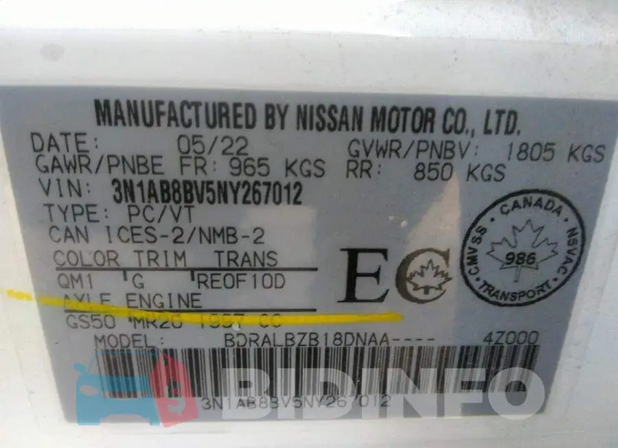3N1AB8BV5NY267012 Photo# 9