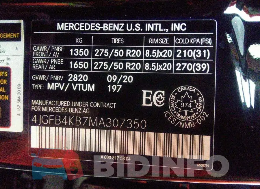 4JGFB4KB7MA307350 Photo# 9
