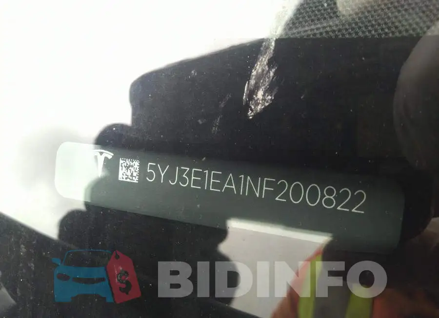 5YJ3E1EA1NF200822 Photo# 9