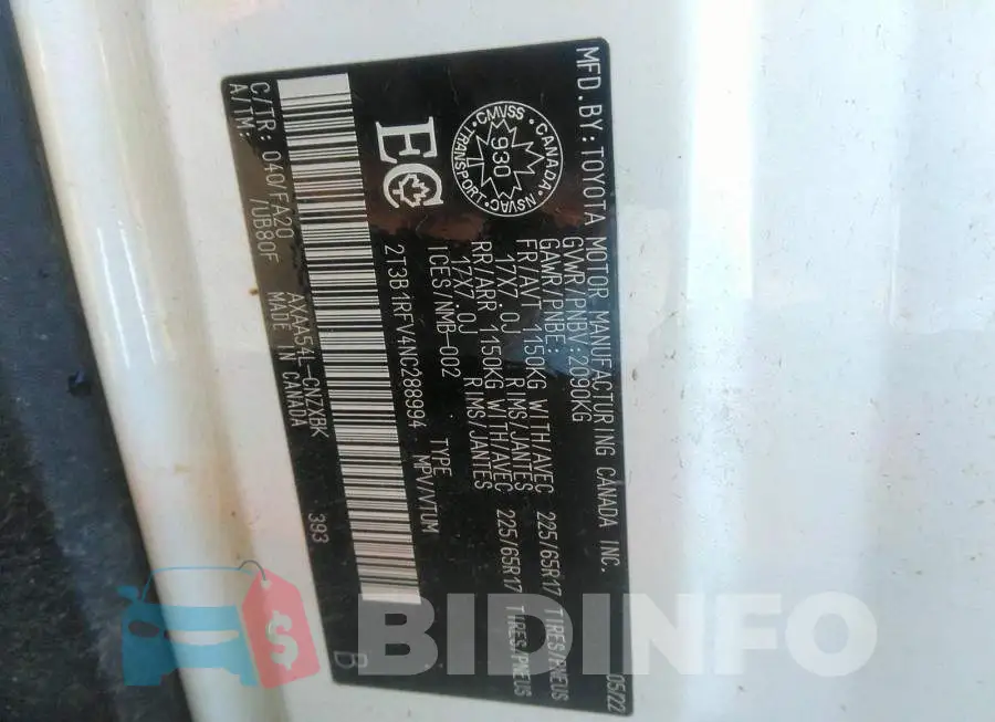 2T3B1RFV4NC288994 Photo# 9
