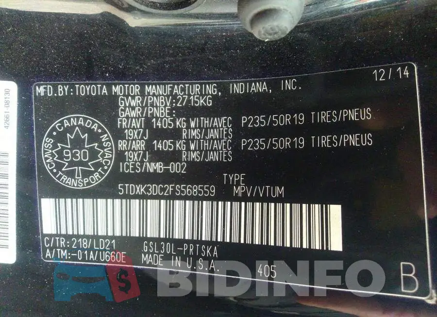 5TDXK3DC2FS568559 Photo# 9