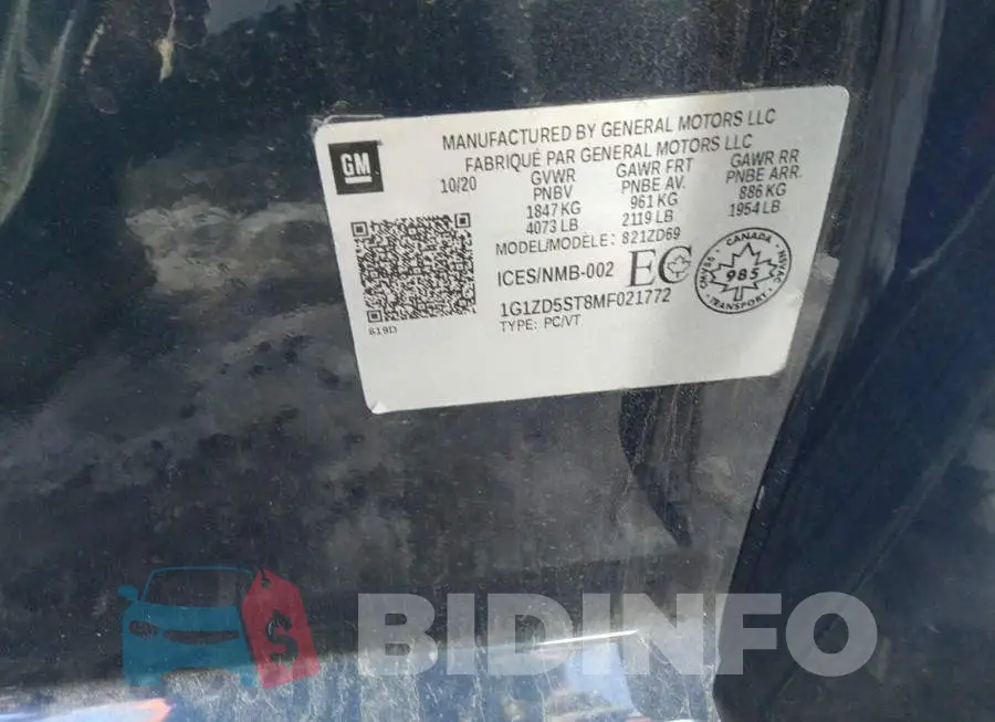 1G1ZD5ST8MF021772 Photo# 9