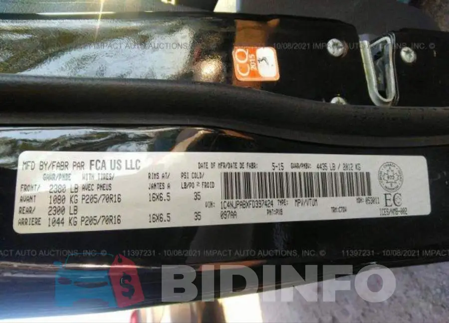 1C4NJPABXFD397424 Photo# 9