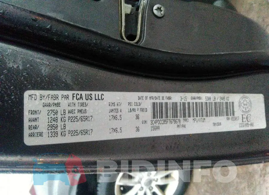 3C4PDCCB5FT679678 Photo# 9