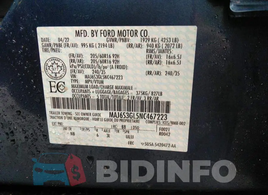 MAJ6S3GL5NC467223 Photo# 9