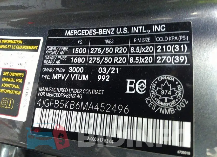 4JGFB5KB6MA452496 Photo# 9