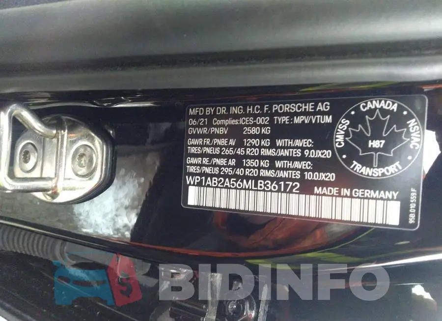 WP1AB2A56MLB36172 Photo# 9