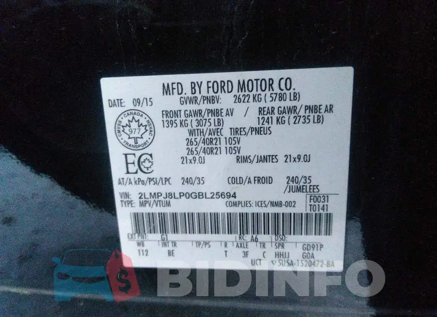 2LMPJ8LP0GBL25694 Photo# 9