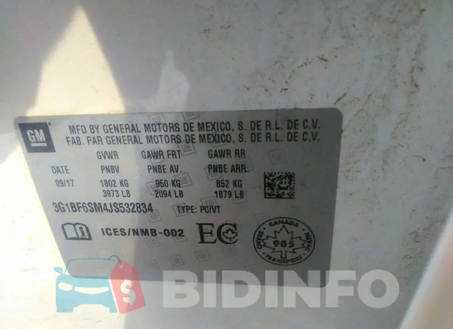 3G1BF6SM4JS532834 Photo# 9