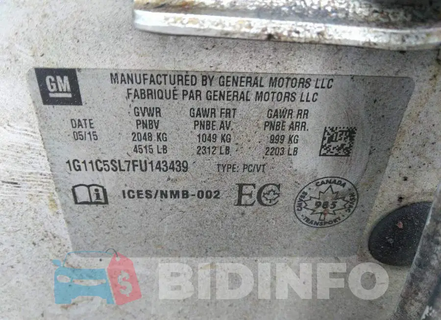 1G11C5SL7FU143439 Photo# 9