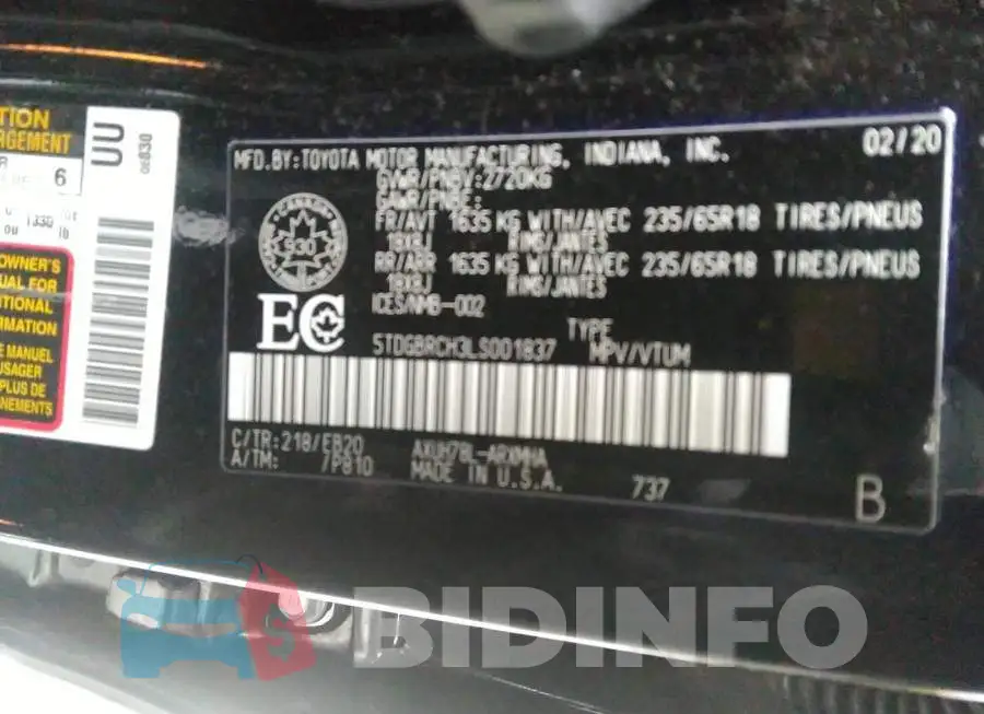 5TDGBRCH3LS001837 Photo# 9