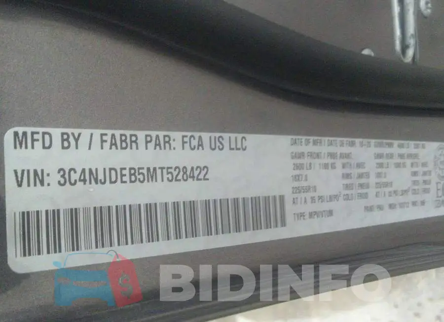 3C4NJDEB5MT528422 Photo# 9
