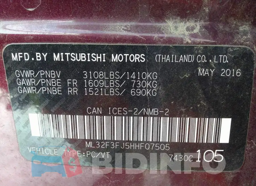 ML32F3FJ5HHF07505 Photo# 9