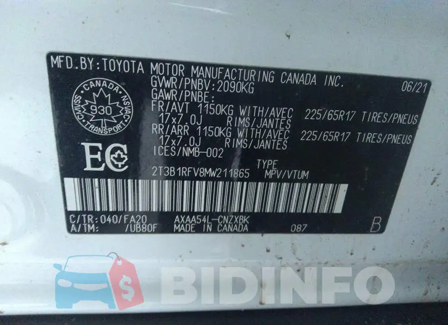 2T3B1RFV8MW211865 Photo# 9