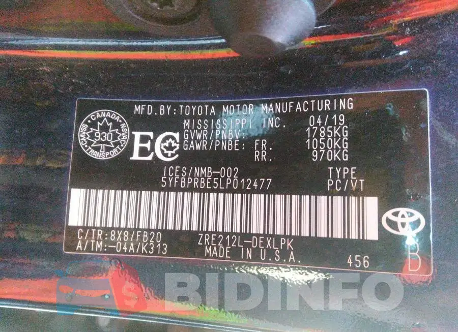5YFBPRBE5LP012477 Photo# 9