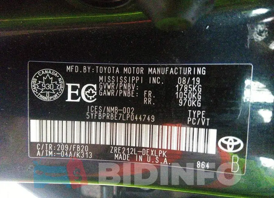 5YFBPRBE7LP044749 Photo# 9