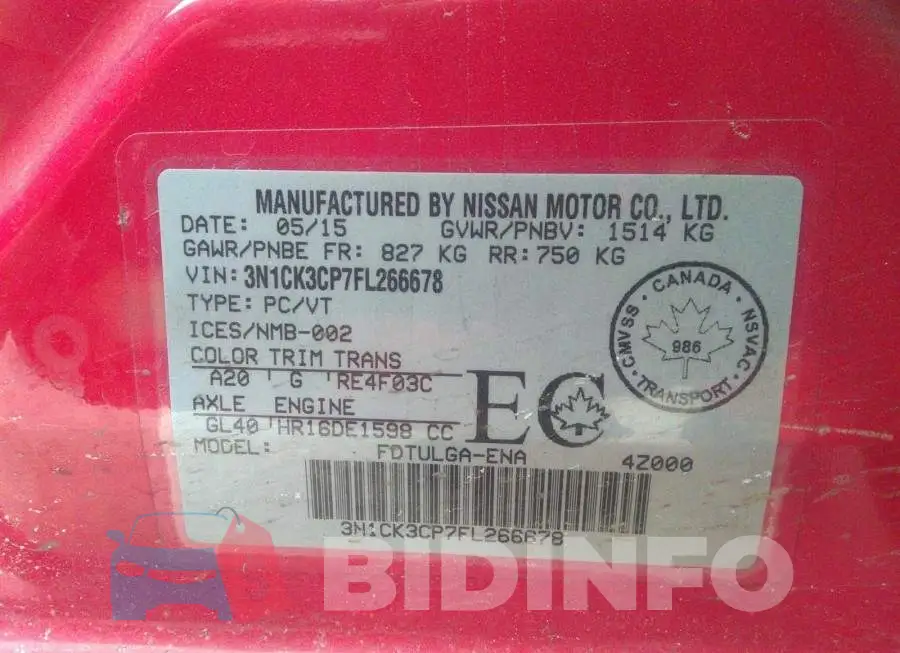 3N1CK3CP7FL266678 Photo# 9