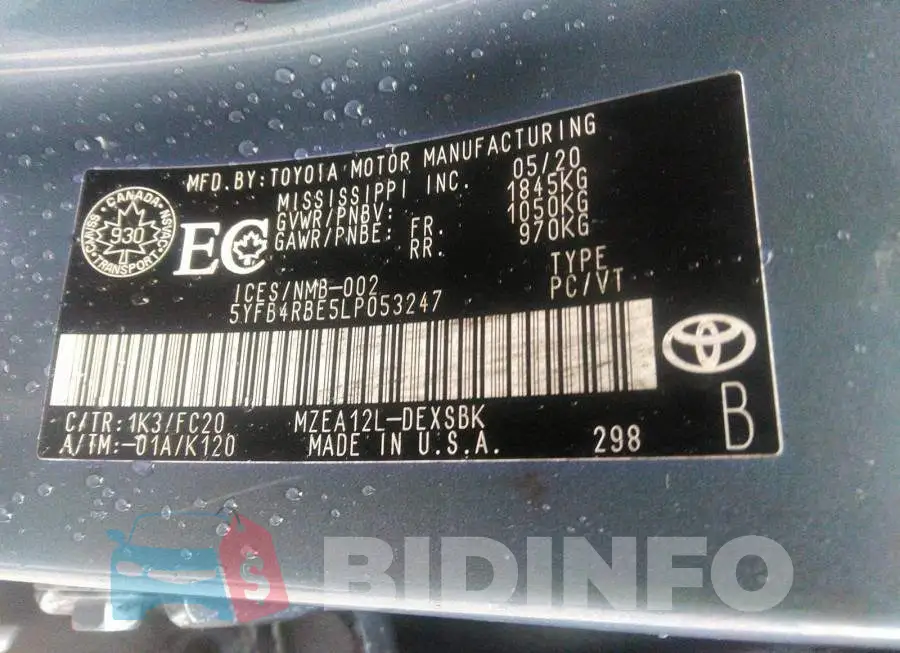 5YFB4RBE5LP053247 Photo# 9