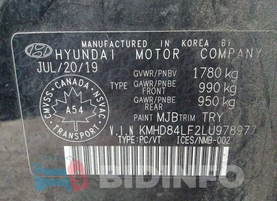 KMHD84LF2LU978977 Photo# 9