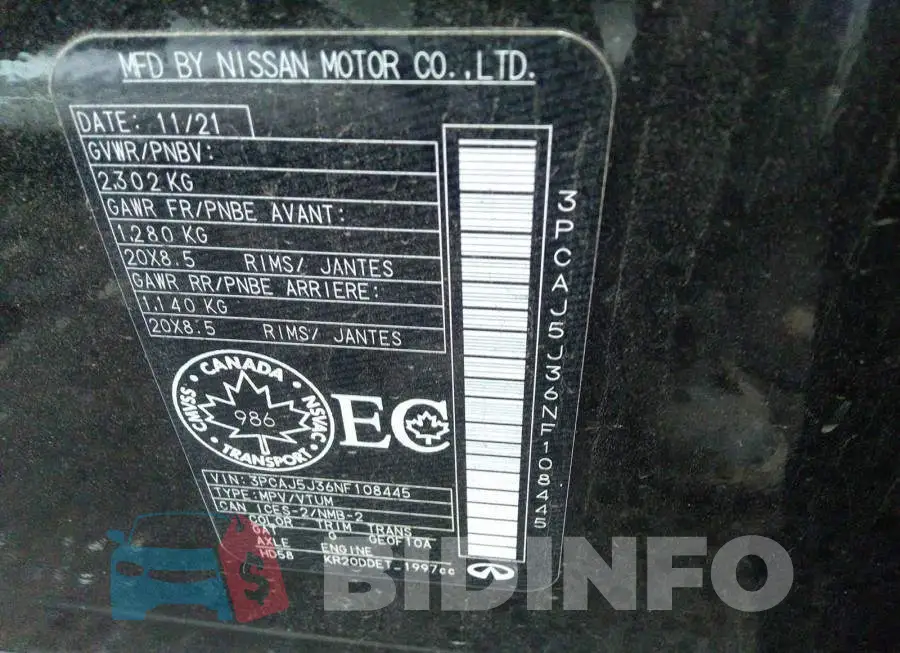 3PCAJ5J36NF108445 Photo# 9