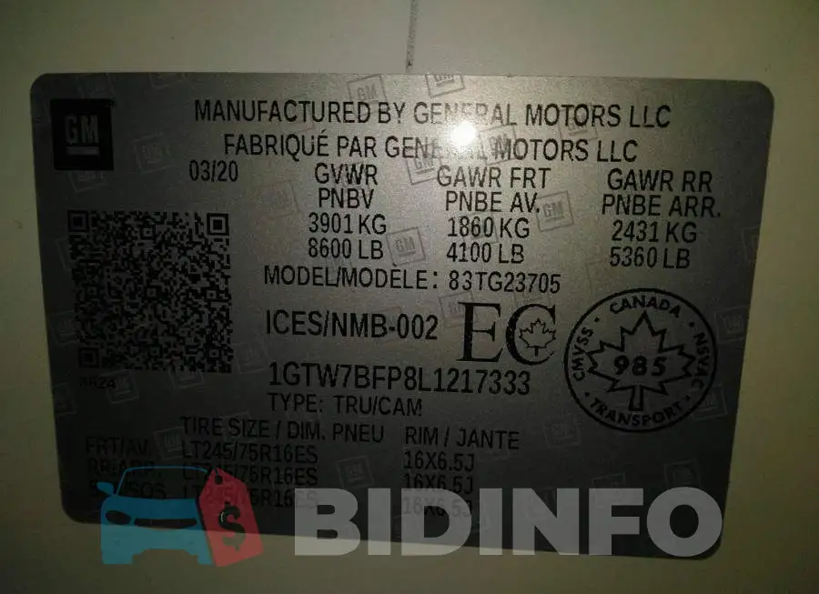 1GTW7BFP8L1217333 Photo# 9