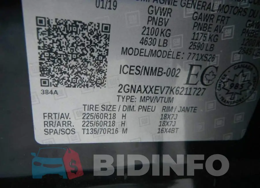 2GNAXXEV7K6211727 Photo# 9