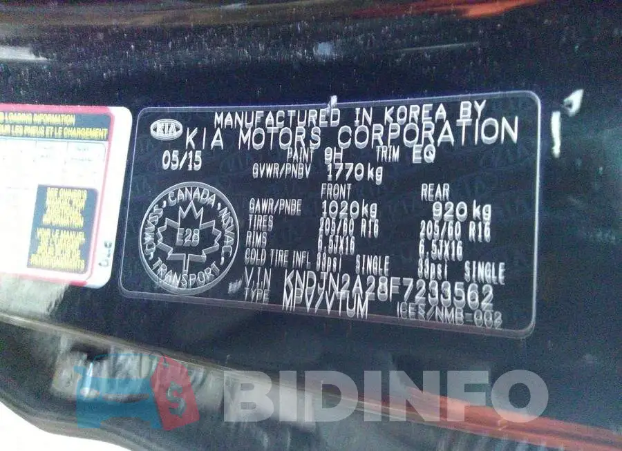 KNDJN2A28F7233562 Photo# 9