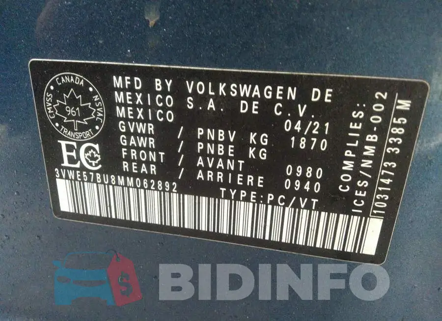 3VWE57BU8MM062892 Photo# 9