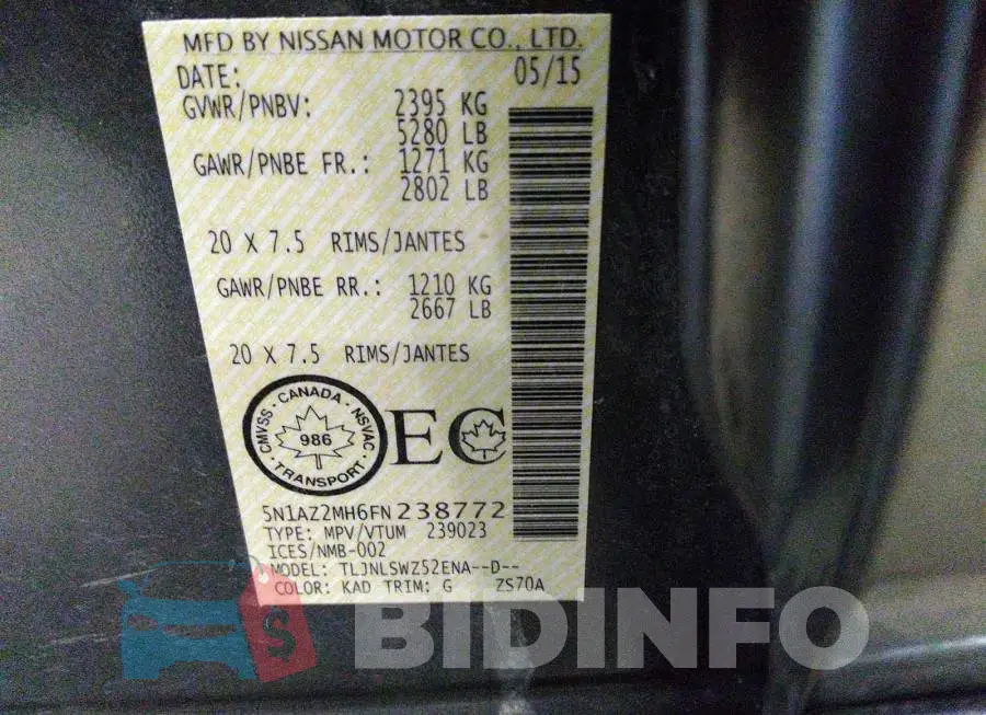 5N1AZ2MH6FN238772 Photo# 9