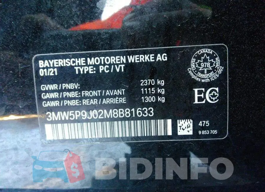 3MW5P9J02M8B81633 Photo# 9