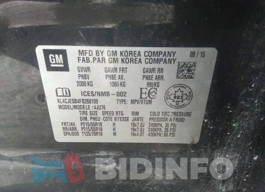 KL4CJESB4FB268109 Photo# 9