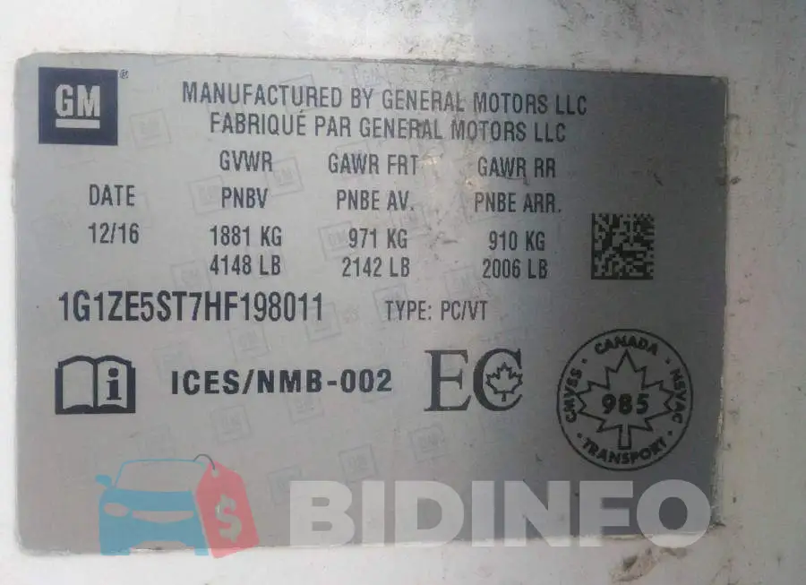 1G1ZE5ST7HF198011 Photo# 9