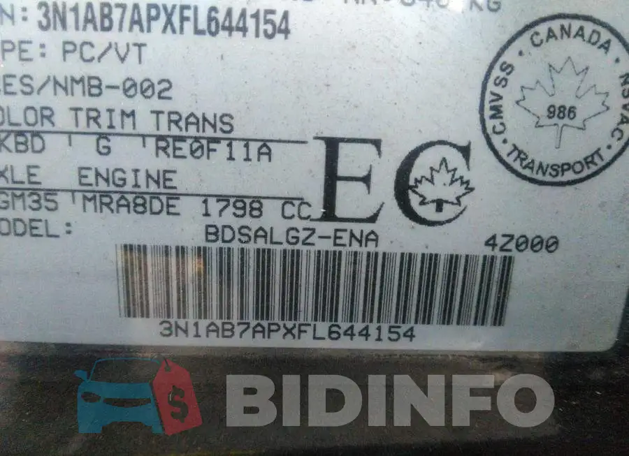 3N1AB7APXFL644154 Photo# 9