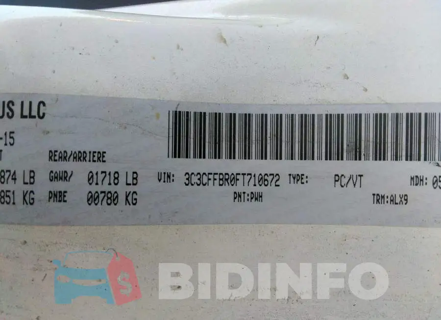 3C3CFFBR0FT710672 Photo# 9