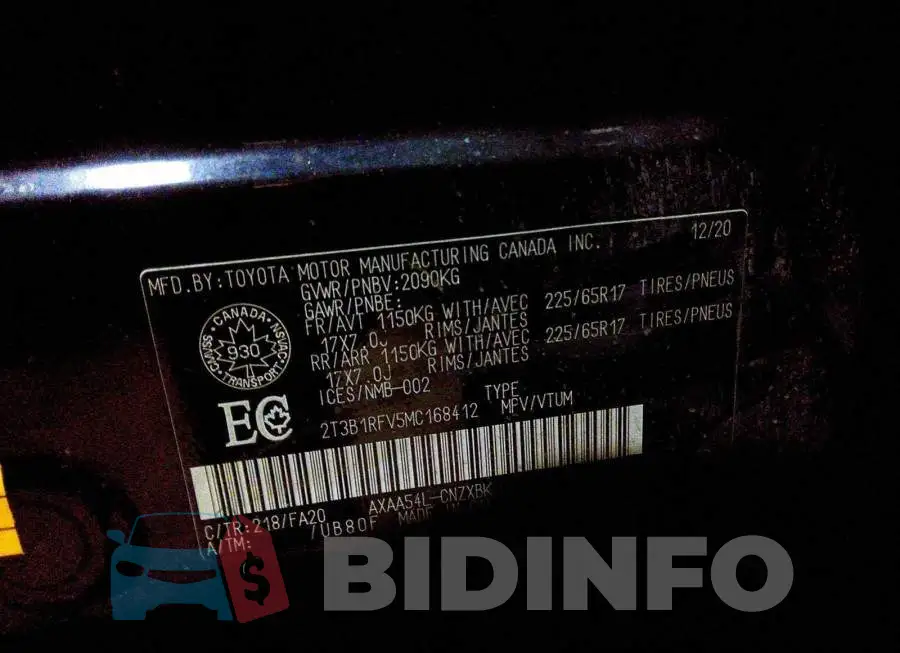 2T3B1RFV5MC168412 Photo# 9