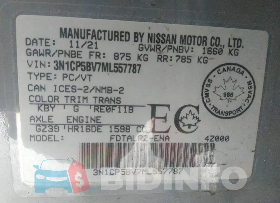 3N1CP5BV7ML557787 Photo# 9
