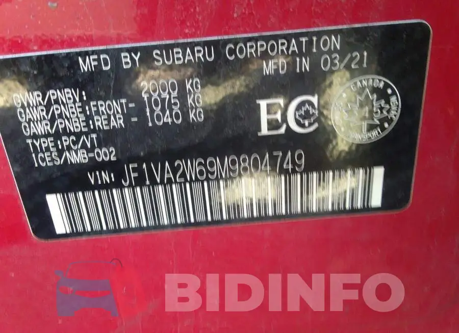 JF1VA2W69M9804749 Photo# 9