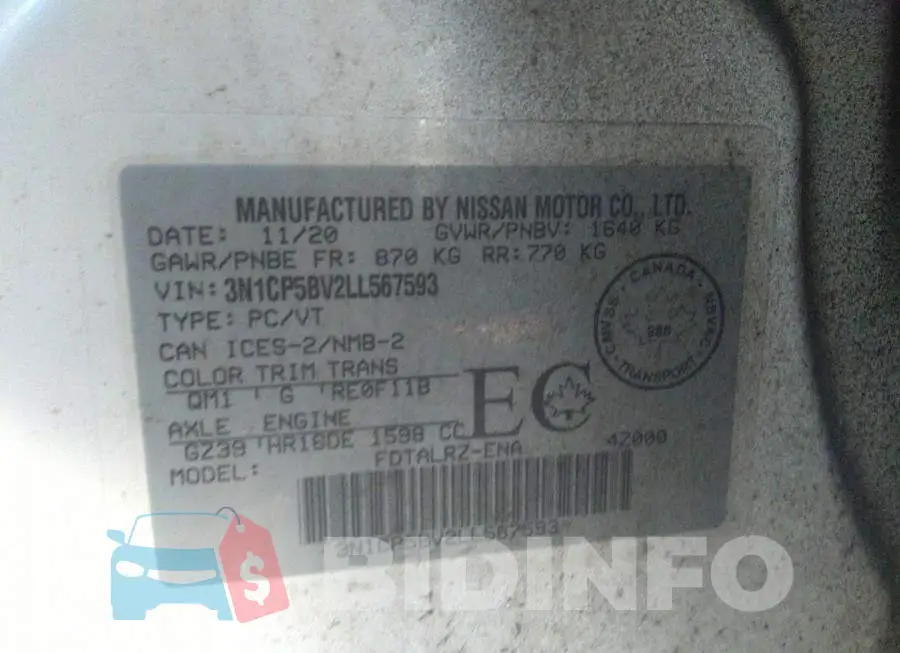 3N1CP5BV2LL567593 Photo# 9
