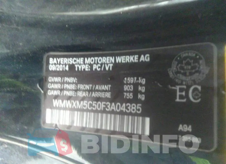 WMWXM5C50F3A04385 Photo# 9